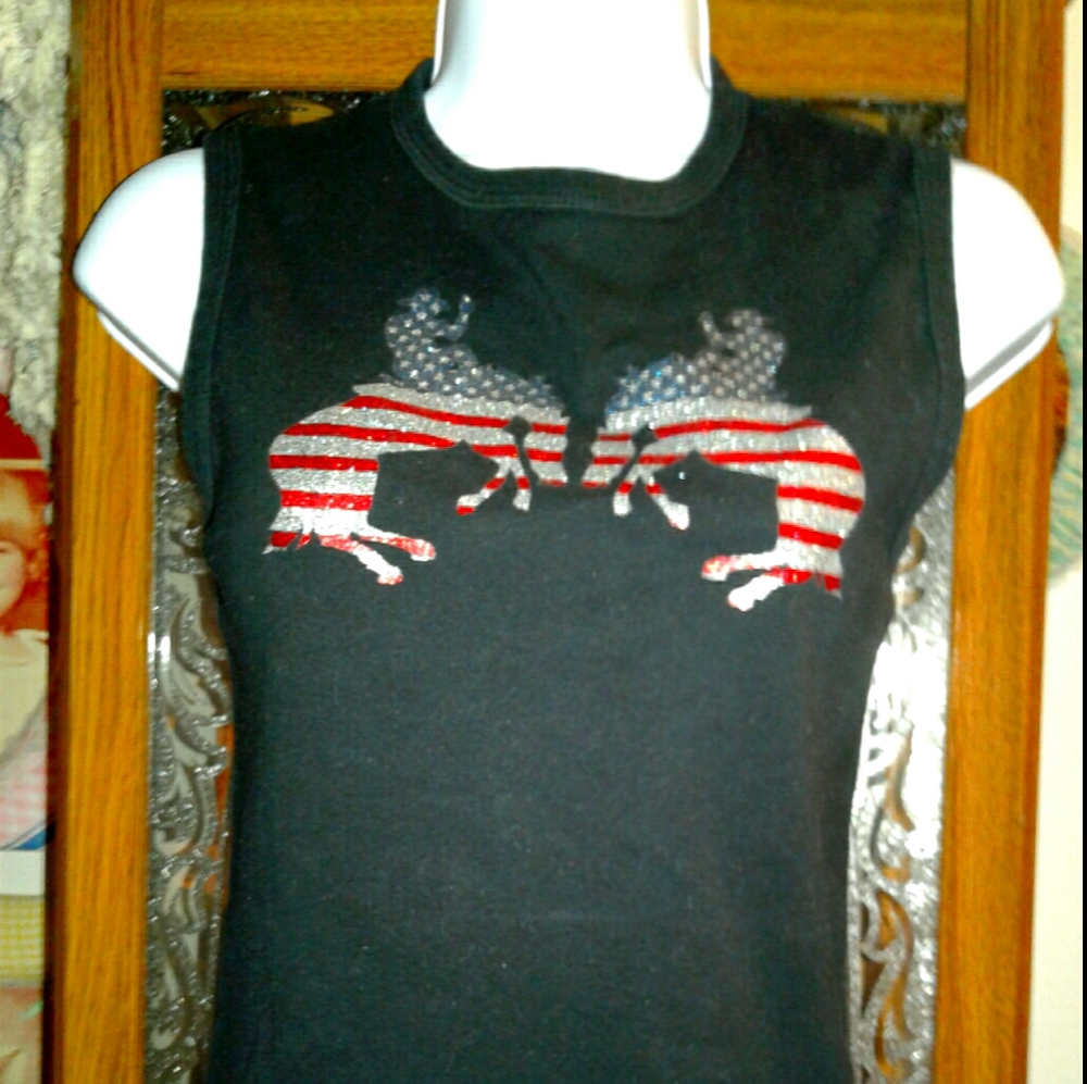 Cute,Vintage 90s,Western Style/Cowgirl,Top with Sparkly Front Detail❤️🖤❤️🖤❤️